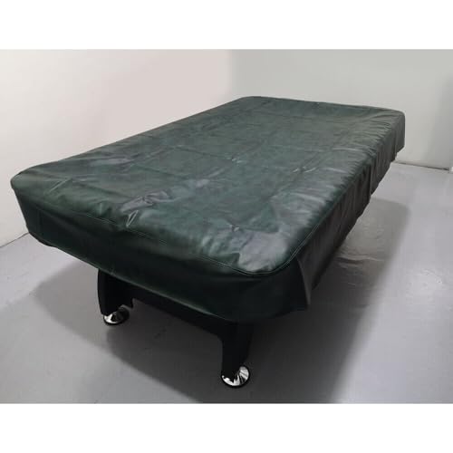 Heavy Duty Leatherette Billiard Pool Table Cover, 7ft Leatherette Fitted Billiard Covers, Waterproof Indoor/Outdoor Pool Table Accessories, Billiards Accessories for Protecting Felt, Green