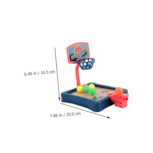 2 Sets Mini Table Basketball Game for Indoor Desktop Basketball Stands in Red and Blue Educational Plaything Enhancing Hand-Eye Coordination and Finger Strength and Portable