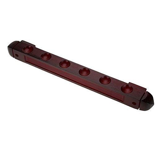 VGEBY Billiard Cue Rack, Wooden Traditional Wall Mounted Solid Billiard Pool Cue Rack,Holds 6 Cues Pool Cue Rack Pool Cue Rack Pool Cue Holder