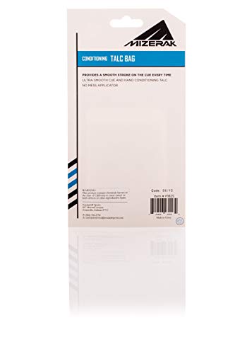 Mizerak Pool Cue Talcum Bag – Grip Powder for Smooth Stroke – Friction-Free Cue Control – No-Mess Application for Billiards