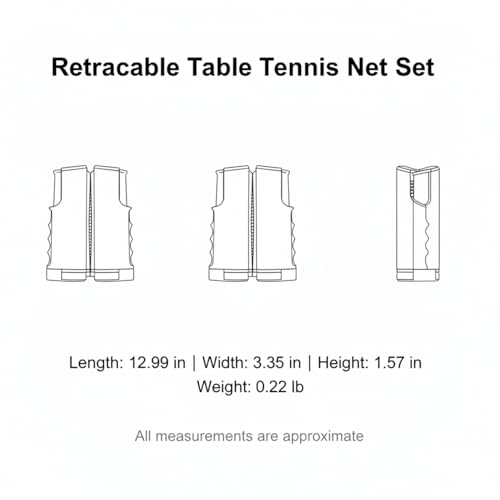 Retractable Table Tennis Net Set, Portable Nylon Ping Pong Net for Flat Surfaces, Damage-Free Setup - color: Gold