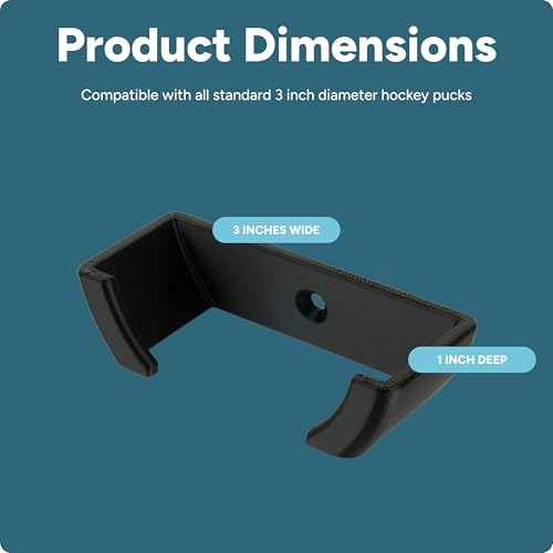 Hockey Puck Wall Mount Display (2 Pack) | Wall Rack Holder Brackets for Collectible Pucks & Game Winning Pucks | Ice Hockey Decor & Storage