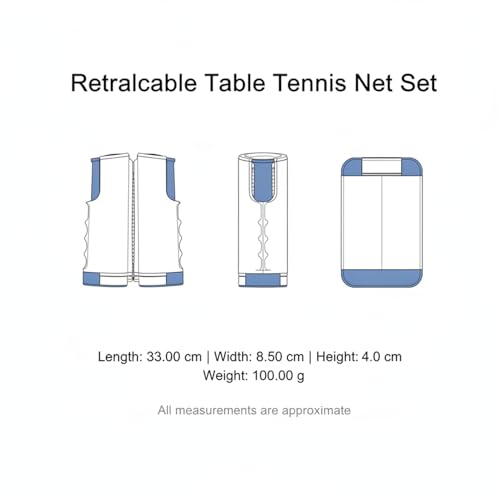 Retractable Table Tennis Net Set, Portable Nylon Ping Pong Net for Flat Surfaces, Damage-Free Setup - color: Orange