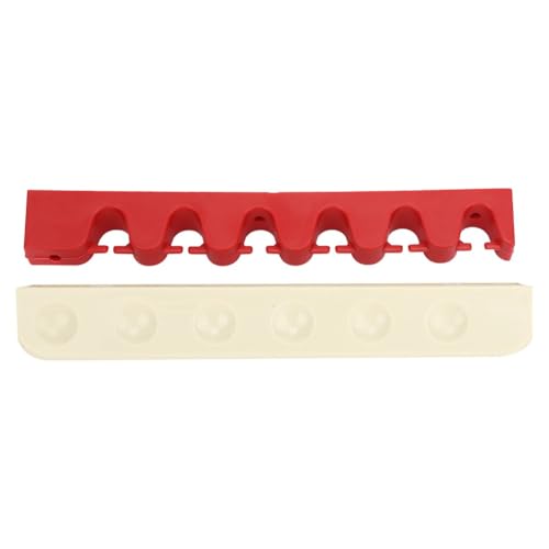 6 Hole Billiard Cue Rack Wall Mount – Rubber Billiard Pool Cue Holder for Storage Snooker Stick,Space-Saving Hanging Bracket with Sturdy Design