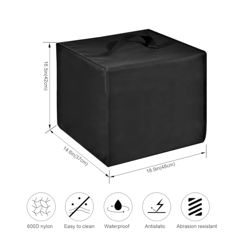 3D Printer Cover Heavy Duty Waterproof Anti-static Nylon Lid for FLASHFORGE Adventurer 5M 3D Printer,3D Printer Universal Protective Case (Black) - color: Black
