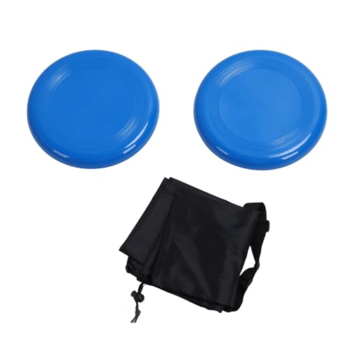 Flying Disc Outdoor Game Set, Bottle Drop Disc Toss Game with Thickened Stainless Steel Pole, Portable PVC Flying Disc Game for Yard Beach Lawn Backyard Family Fun
