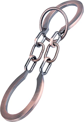 Classical Metal Horseshoe Puzzle Traditional Brain Teaser Puzzles Jigsaw Toy (Bronze, Normal) - color: Bronze