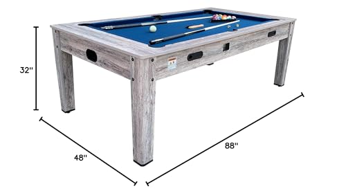 Luxor 7.5-Foot 4-in-1 Multi-Game Swivel Pool Table - Billiards/Pool, Ping Pong, Hockey & Dining