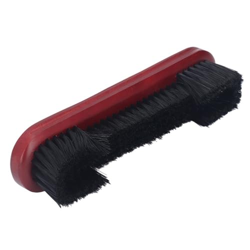 Wooden Billiards Pool Table Brush Set - Wood Handle Rail & Felt Cleaner with Soft Nylon Burshes for Home, Bar & Game Rooms - color: Red