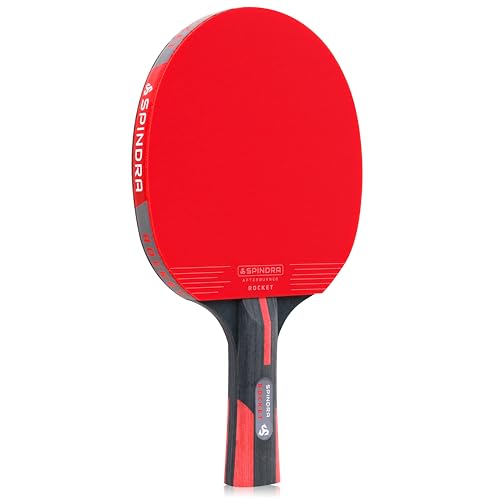 Rocket Performance Level Ping Pong Paddle, Intermediate/Advanced Table Tennis Paddle with 2MM Offensive Rubber, 2MM Afterburner Sponge, Included Protective Case to Accelerate Your Game