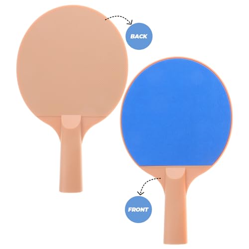 CHILDWEET Outdoor Table Tennis Set with Ergonomic Plastic Bats and Elastic Pong Balls Racket Paddle Kit for Recreational Play Comfortable Grip Design for Indoor and Outdoor Use
