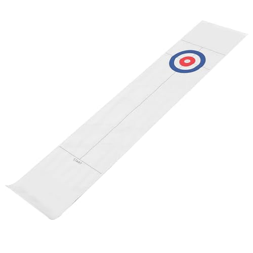 Tabletop Curling Game, Fun Foldable Pad with Mini Hockey Pucks, Indoor Sports Toy for Family Game Night, Parties and Office Entertainment