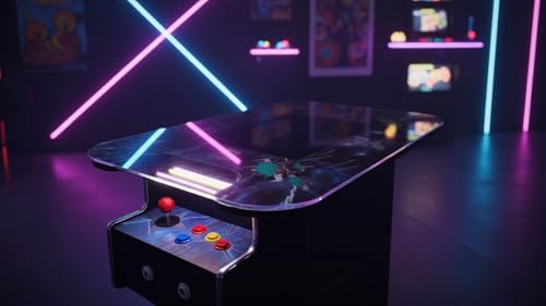 Doc and Pies Arcade Factory Full Size Professional Cocktail Arcade Machine | 516 Classic Games | Original, Classic Design | 2-Player | Full Size LCD Screen, Buttons and Joystick (516 Games) - style: 516 Games