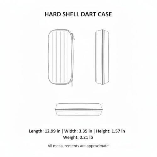 Hard Shell Dart Case for 3 Darts, EVA Travel Wallet with Zipper, Structured Storage for League Matches and Practice (1 PC)