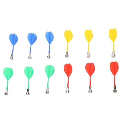 Karlak Powerful Magnet Adults Game,Alloy Plastic Magnetic Darts Set for Office Party Home,12Pcs Red Green Blue Yellow
