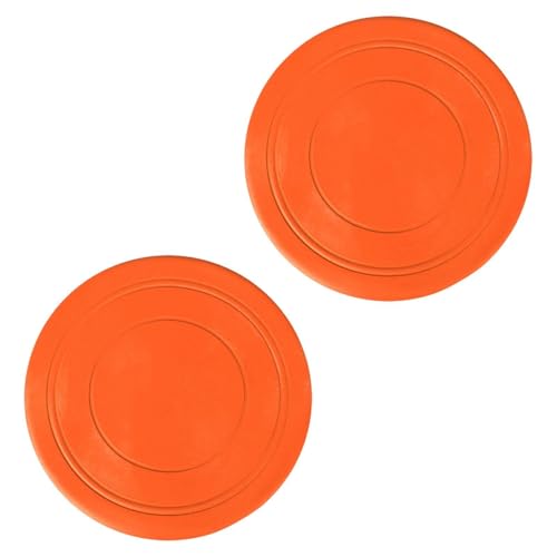 2 Pack of Kids Flying Discs for Interactive Games in Gardens and Parks - color: Orange