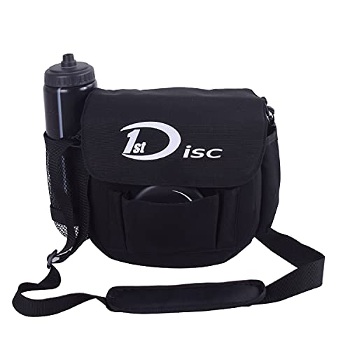 Disc Golf Set- Putter, Mid-Range, Driver, Mini Disc, Towel with Bag - color: Black