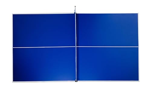 RACK Virgo Table Tennis Conversion Top for Billiard/Pool Table 4 Piece– Indoor Ping Pong Tabletop - color: blue