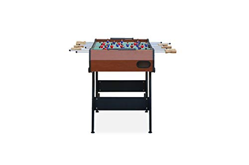 KICK Monarch 48" Folding Foosball Table – Compact Indoor Game Table - color: Brown