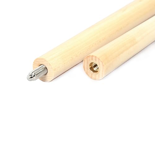 ASKA Sneaky Pete Pool Cue Stick 58", Maple Spliced Exotic Wood, 13mm Tip, 5/16x18 Joint, Wrapless Billiard Cue, 2-Piece Construction - size: 18-Ounce