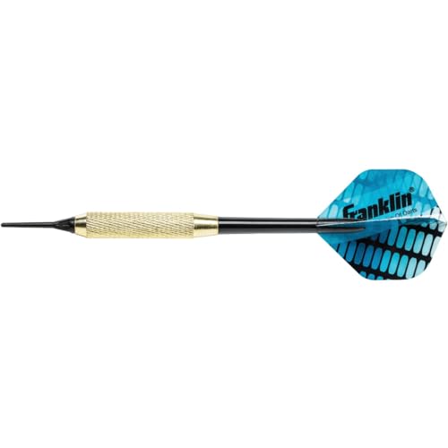 Franklin Sports Soft Tip Darts Set - 6 Pack of 18 Gram Soft Tip Darts - Removable Standard Nylon Flights and Brass Barrels - Lightweight Full Dart Set