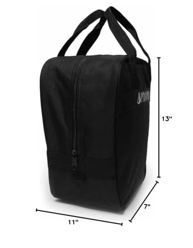 Pyramid Prime One Single Tote 1 Ball Bowling Bag with Large Padded Foam Bowling Ball Holder - Holds A Pair of Bowling Shoes (Up To US Mens Size 10) - color: Black