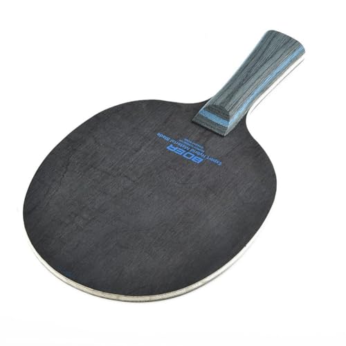 Carbon Fiber Aramid Fiber Table Tennis Blade 7 Ply, Long Handle Horizontal Grip, 2-Ply Poplar 2-Ply Carbon/Aramid Pine/Paulownia, 90g