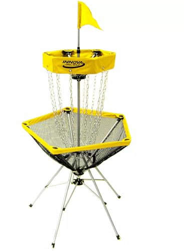 Innova DISCatcher Traveler Target – Portable, Lightweight Disc Golf Basket, Colors May Vary - color: Yellow