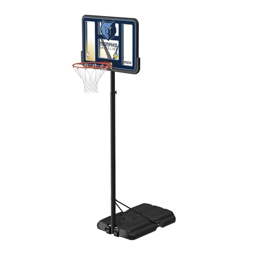 Lifetime NBA Memphis Grizzlies Portable Basketball Hoop, Adjustable Height 7.5-10 Ft, 44 Inch Shatterproof Fusion Backboard, Base with Wheels - color: Memphis Grizzlies