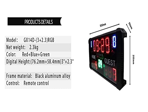 Electronic Scoreboard LED Digital Table Basketball Scoreboard for Ball Game,Wall-Mount Digital Scoreboard for Basketball Table Tennis Baseball Soccer Volleyball (Scoreboard and Tripod 1)