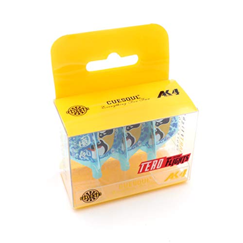 CUESOUL TERO AK4 Dart Flights Standard Shape,Peking Opera Design,Set of 3 pcs - color: Blue