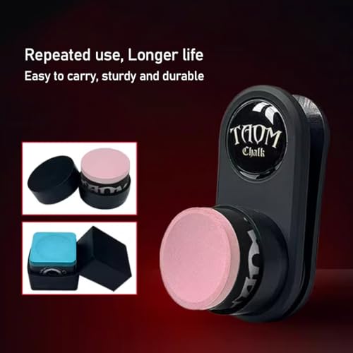 TAOM Magnetic Chalk Holder Belt Clip for Round and Square,Portable Pool Cue Chalk Holder with Silicone Clip,Silent Chalk Holder Pool Billiards,Chalk Case Pool Table Accessories - color: A-White Lion