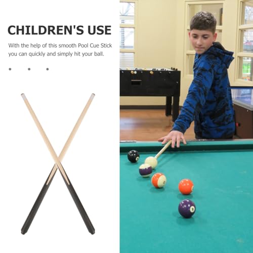 2 Pack Pool Cue Sticks 18.89 Inch Short Pool Cue for Teenagers Smooth Billiard Stick Lightweight Stick Accessory for Easy Storage and Transport
