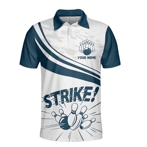 GABITA Personalized Bowling Jerseys for Men, Custom Bowling Shirts, Funny Bowling Shirts Gift for Bowler Team Player - color: A16