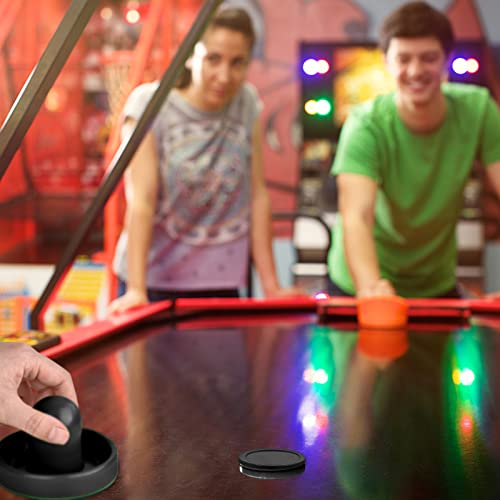Coopay 24 Pieces Home Air Hockey Pucks 2.5 Inch Heavy Replacement Pucks for Game Tables Equipment Accessories, 12 Grams - color: Black