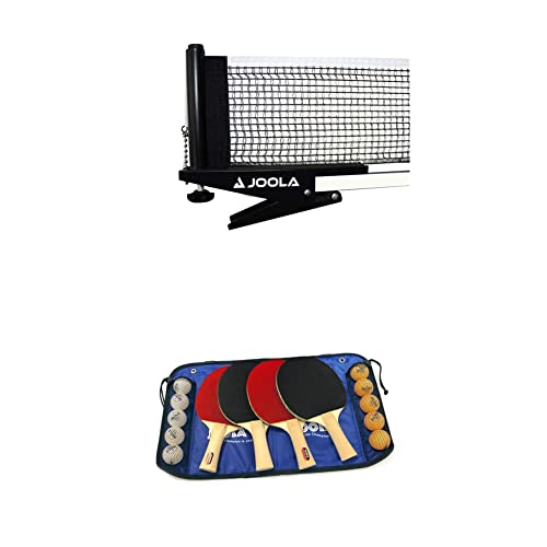 JOOLA Premium Inside Table Tennis Net and Post Set + JOOLA Family Premium Table Tennis Bundle Set