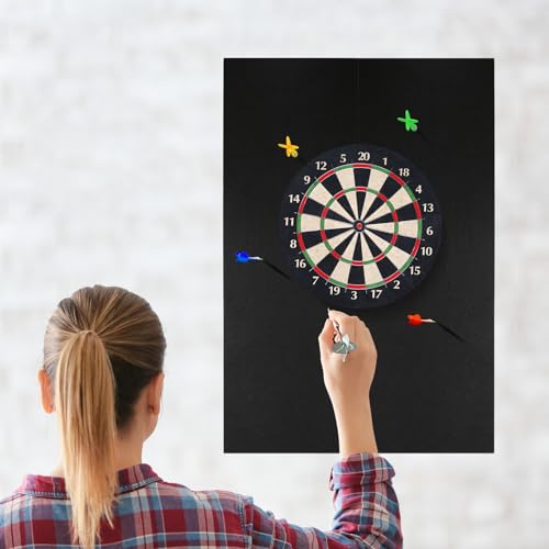 Dart Board Wall Protectors, 36" H X 24" W X 0.5" Thickness, Felt Wall Tiles Dart Board Wall Surround Protector, Cork Board Alternative