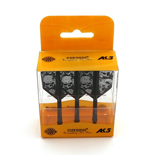 CUESOUL ROST Integrated Dart Shaft and Dart Flight Standard/Slim/Diamond/Big Wing/Tear/Diamond - color: 28mm-Big Wing Shape-Black Skeleton