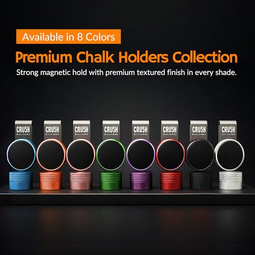 Magnetic Chalk Holder with Lid & Belt Clip – Round Billiard Pool Cue Chalk Holder with Strong Magnet, Portable Snooker Chalk Case for Players - color: Purple