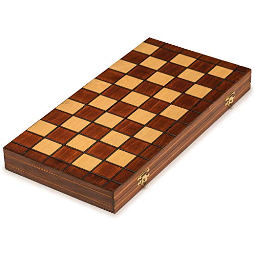 Checkers Set in Folding Wooden Case - 100 Playing Field - 15-1/2''