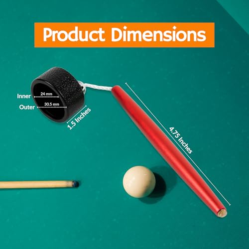 Aluminum Circle Pool Chalk Holder - Use with TAOM Pyro or TAOM V10 Chalk - Slip-in Pocket Pool Cue Chalk Holder - Cover Billiard Supplies - Snooker Accessory Chalk - color: Red