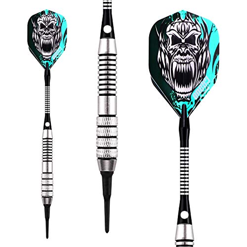 ONE80 Soft Tip Darts Set, 16grams, 12 Pack Steel/Brass Barrel, with Extra Flights, Aluminum Shafts, Flight Protectors and Tool Kit … - style: Steel barrel Pack