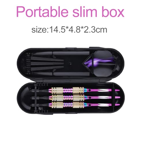 Soft tip Darts Set 18/20 Grams - Professional Darts Plastic Tip with Brass Barrel + Aluminum Shafts + 50 Rubber o-Ring + 6 Flights +50 Soft Tips for Electronic Dartboard - color: 20g-Purple