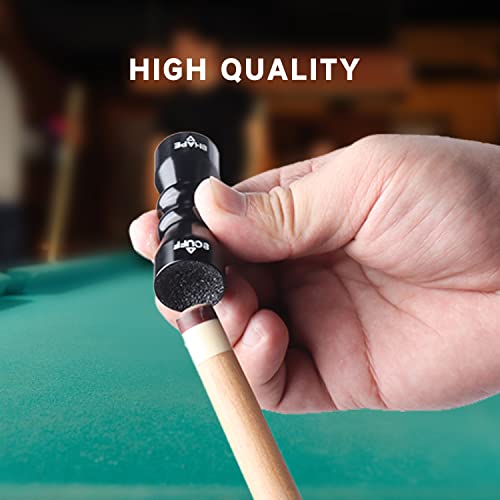 GSE Games & Sports Expert Billiard Pool Cue Tip Tool, Stick Scuffer/Shaper/Aerator/Joint Protector Tool, Billiard Accessories - style: Black 3-in-1 Bowtie Tool