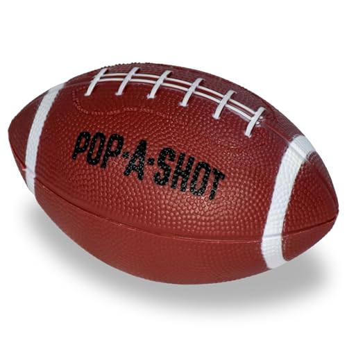 Pop-A-Shot | Official Pop-A-Pass Electronic Arcade Style Football Toss Game | 4 Inflatable Mini Footballs | Foldable, Portable, Tote Bag Included