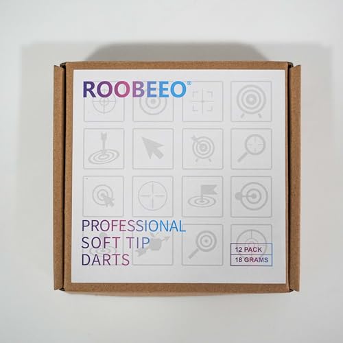 Soft Tip Darts 12 Pcs 18g Plastic Tip Darts Set with Brass Steel Barrels&Aluminum Shafts,200 Extra Dart Tips 42 Dart Flights 20 Extra Rubber Rings and 1 Storage Bag for Electronic Dart Board