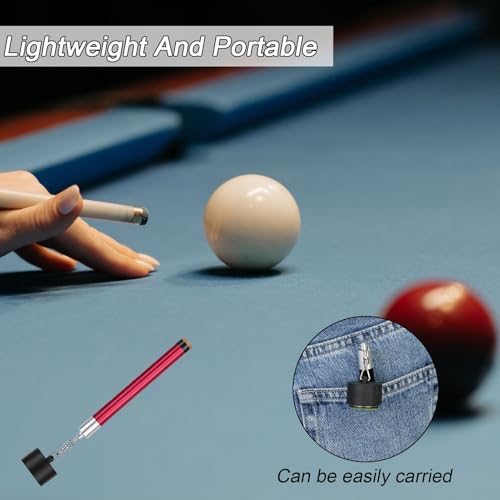 LAKE OF FIRE Pool Cue Chalk Holder – 2-in-1 Billiard Accessory with Pool Chalk Holder & Cue Tip Tool - color: Red, style: Round