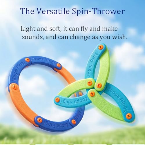 Soft Flying Disc, EVA Foam Foldable Boomerang Ring Toy with Whistling Sound Safe Outdoor Lawn Beach Pool Games Birthday Gift (Dark Blue Orange) - color: Dark Blue Orange