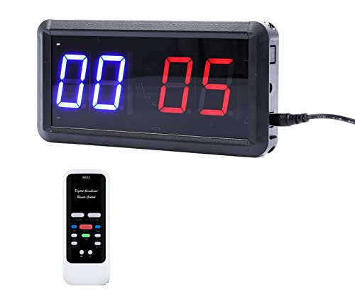 Electronic Score Keeper Scoreboard with Remote for Cornhole Basketball Ping Pong Table Tennis Badminton Volleyball Baseball Billiard Squash Quiz Kids Electronic Digital Clock