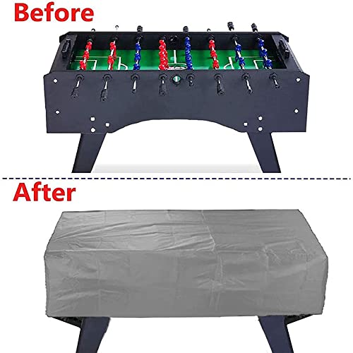 Foosball Table Cover Folding Soccer Table Cover Cover Rectangular Furniture ion Case Durable Oxford Billiard Soccer Table Cover Game Table Cove - color: Gray